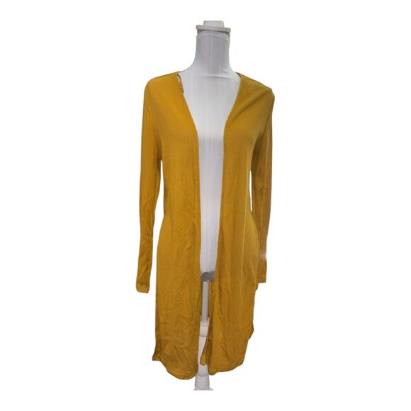 ambiance Long Open Ribbed Cardigan Size L - Picture 1 of 3